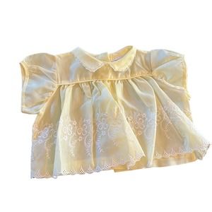 Vintage Pemay Creations Girls Doll yellow Baby Top 0-3 Months